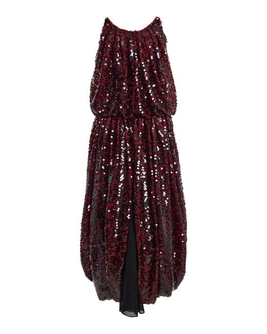 Proenza Schouler Purple Lucienne Stretch-Silk Maxi Dress