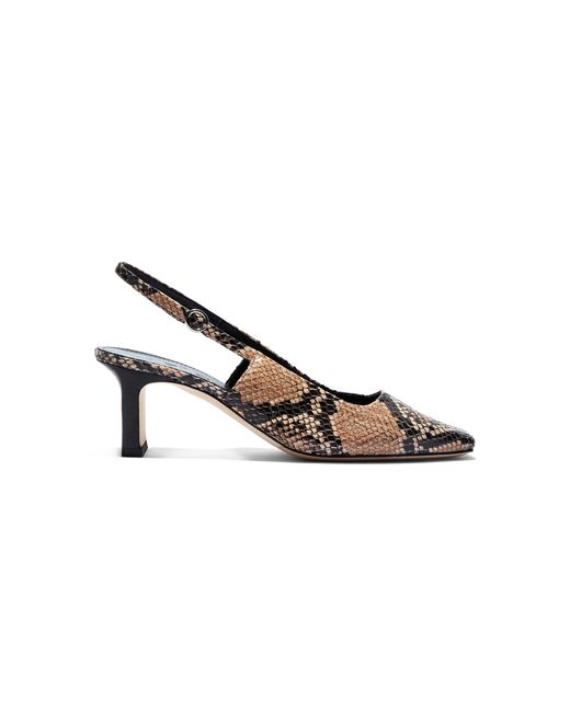 Aeyde Multicolor Liza Snake-Effect Leather Slingback Pumps