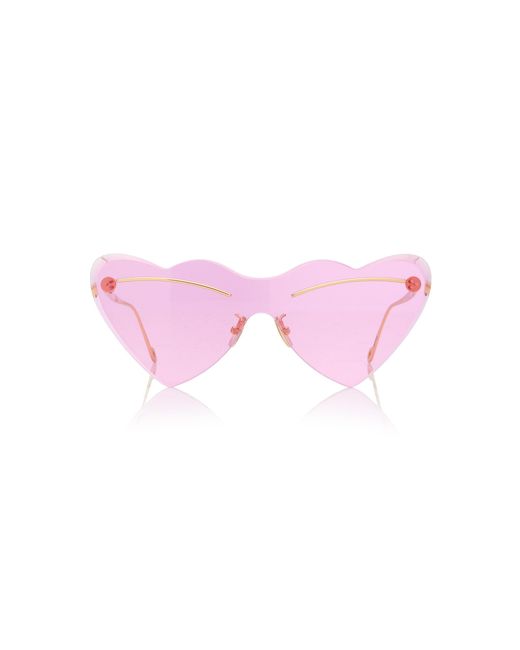 Loewe Pink Heart-shaped Metal Sunglasses