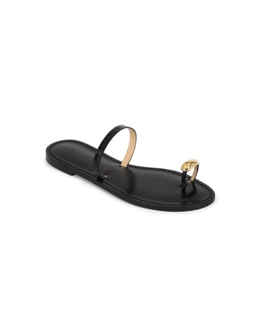Amanu Black Kibera 24K-Plated Leather Sandals