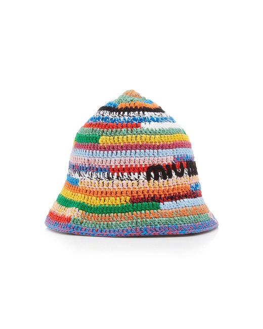 Miu Miu Crocheted Bucket Hat Lyst