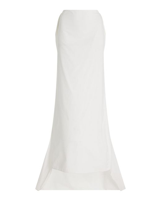 Colleen Allen White Cotton Bustle Skirt