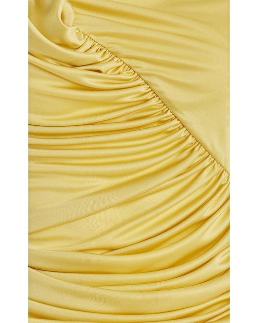 Givenchy Yellow Draped Satin Top