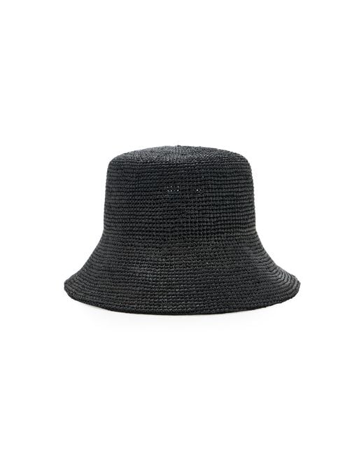 Lack of Color Black The Inca Raffia Bucket Hat