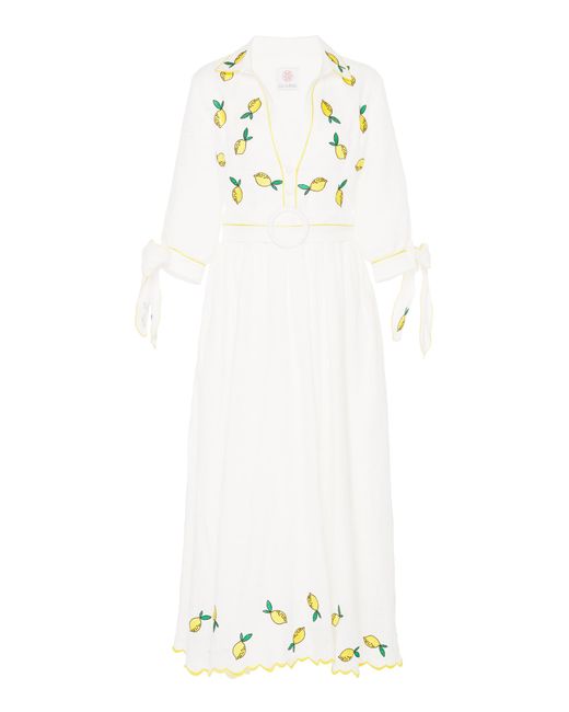 Gül Hürgel White Lemon Embroidered Dress