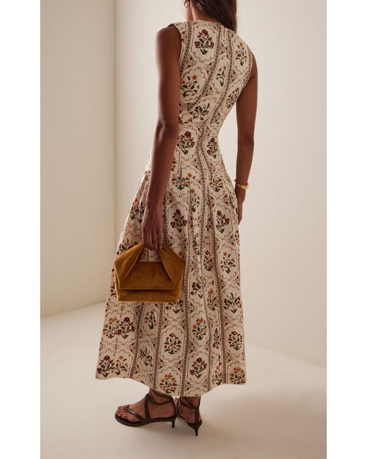 Agua Bendita Otono Cutout Midi Dress in Natural | Lyst Australia