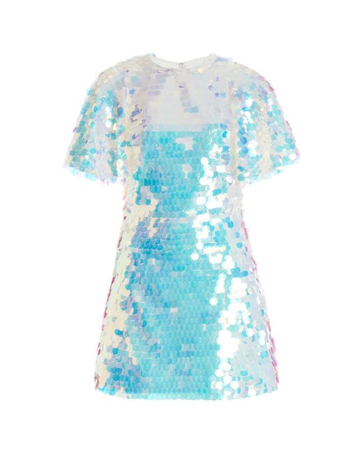 The Vampire's Wife Blue The Mini Night Tremors Sequined Dress
