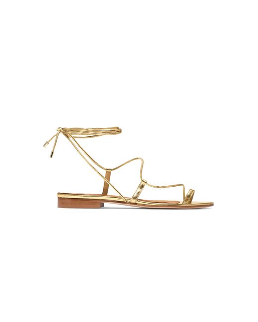 Emme Parsons Metallic Susan Lace-Up Leather Sandals