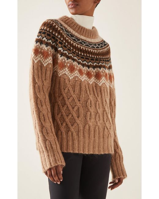 Moncler Brown Grenoble Cable-Knit Sweater