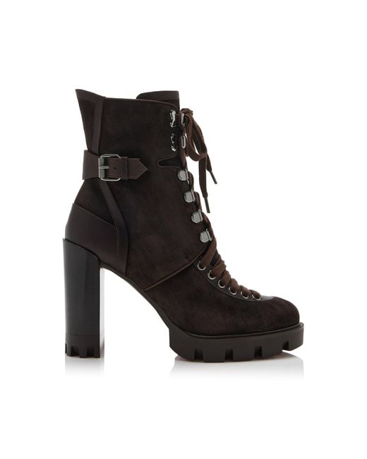 Christian Louboutin Black New Macademia 100Mm Leather Ankle Boots