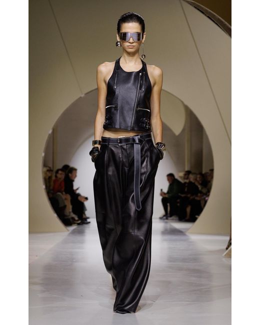 Givenchy Black Voyou Stitched Belt