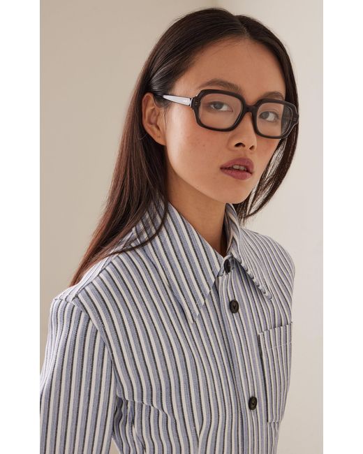 Loewe Gray Square-Frame Acetate Glasses