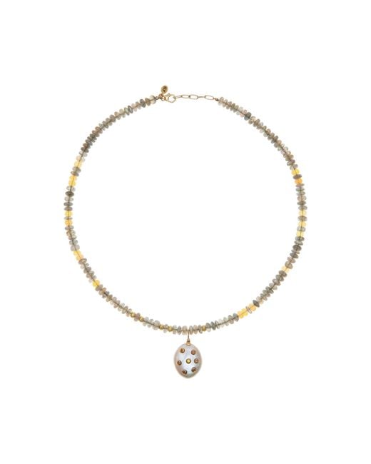 Joie Gray 18K Sapphire Pearl Necklace