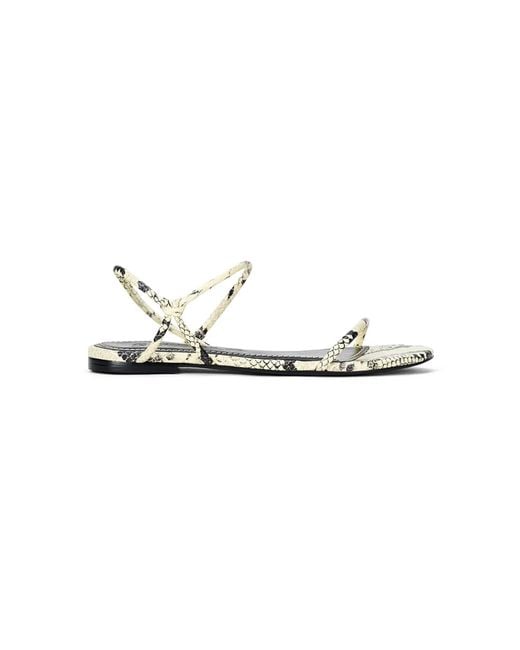 Staud White Louden Leather Sandals