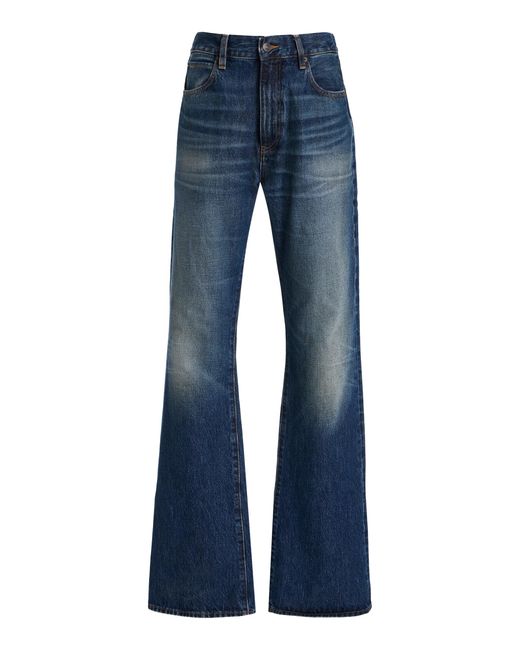 FRAME Blue The Outlaw Rigid High-Rise Bootcut Jeans