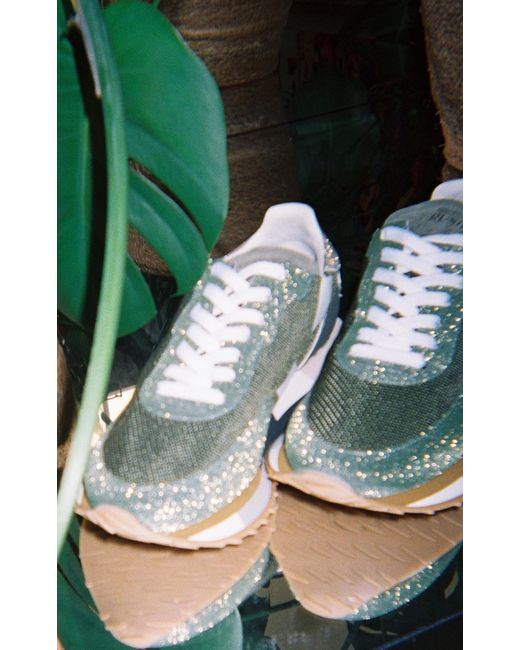 GHOUD VENICE Green Rush Starlight Mesh & Glitter Sneakers