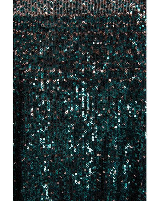 Elie Saab Green Sequin Cutout Blouse