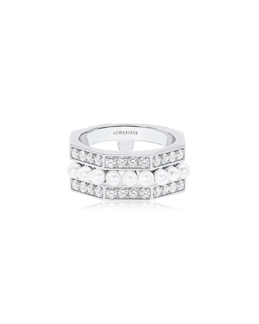 Aisha Baker White Mermaid Petite Diamond Ring