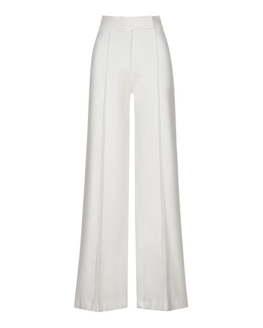 ANDRES OTALORA White Sandona High-rise Wide-leg Pants
