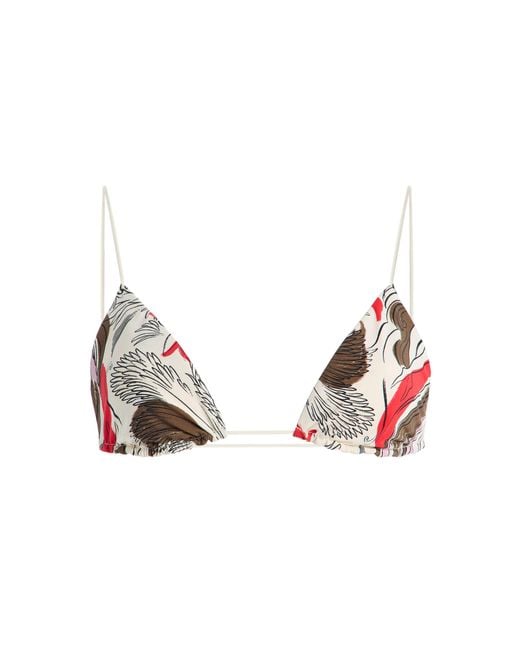 Ziah Multicolor The Fine Strap Triangle Bikini Top