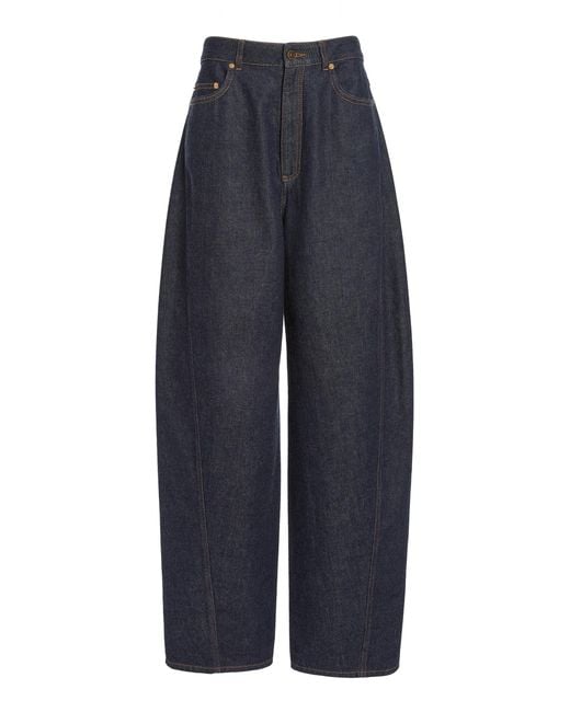 Givenchy Blue Cocoon High-Rise Wide Leg Jeans