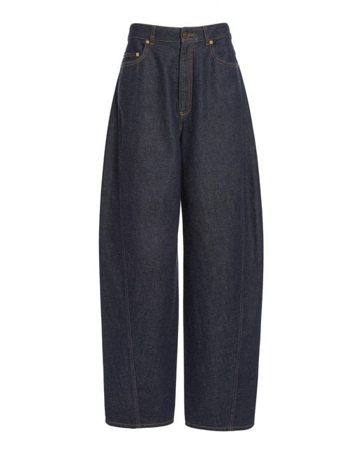 Givenchy Blue Cocoon High-Rise Wide Leg Jeans
