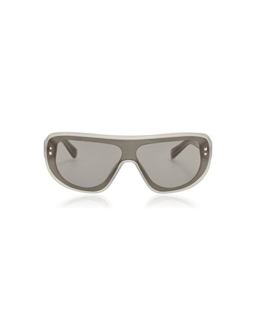 Jacquemus Gray Square-Frame Acetate Sunglasses