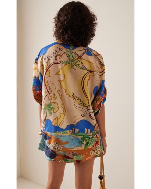 Zimmermann Multicolor Alight Printed Silk Shirt for men