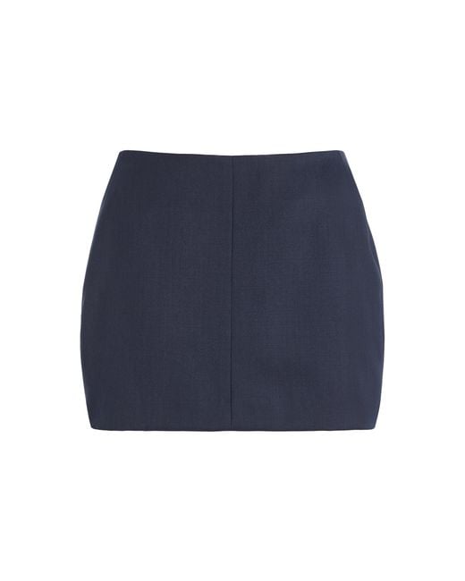 RÙADH Blue The Oona Wool Mini Skirt