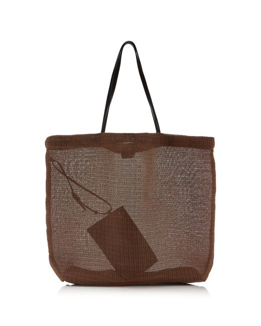 The Row Brown Barn Oversized Woven Tote Bag