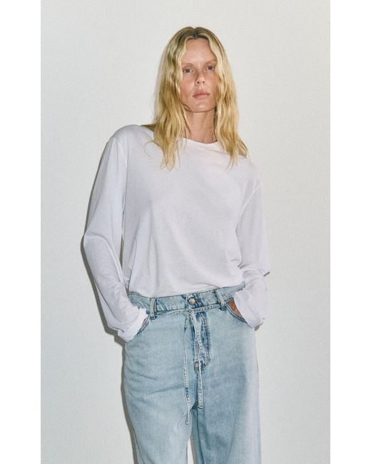 DARKPARK White Andie Relax Cotton T-Shirt