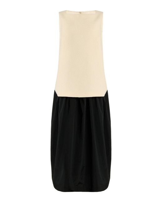 House of Dagmar Black Open-Back Two-Tone Maxi Dress