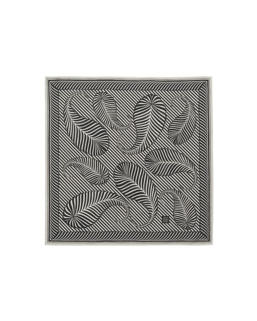 Totême Gray Hankie Lace Silk Scarf