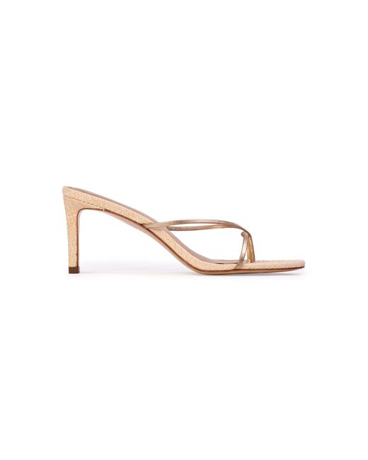 Black Suede Studio Metallic Jade Raffia Mules