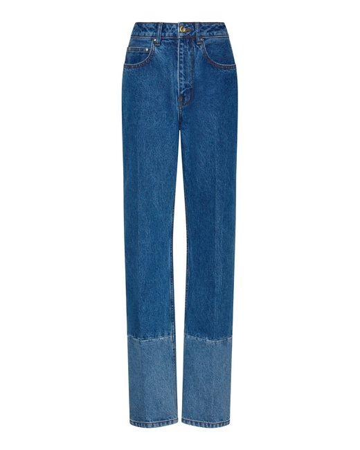 OSSOU Blue Noon High-Rise Straight Leg Jeans