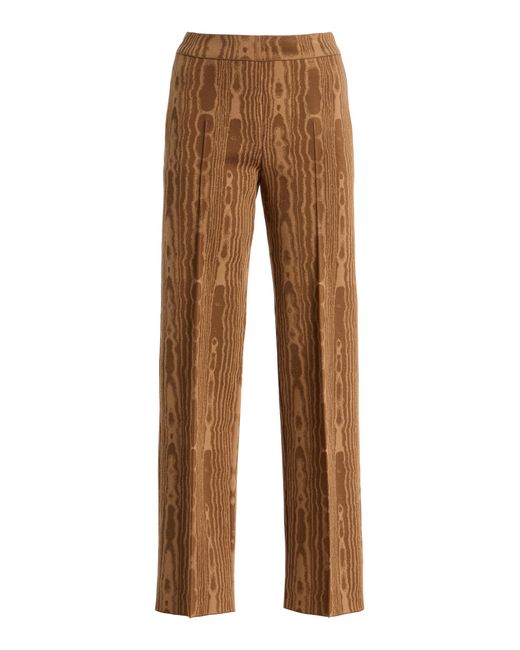 High Sport Brown Louis Moire Cropped Pants