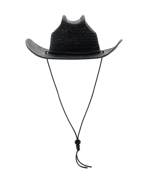 Lack of Color Black The Outlaw Ii Raffia Hat