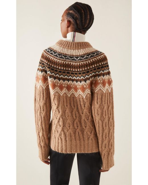 Moncler Brown Grenoble Cable-Knit Sweater