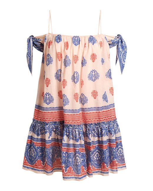Etro Red Off-The-Shoulder Cotton Mini Dress