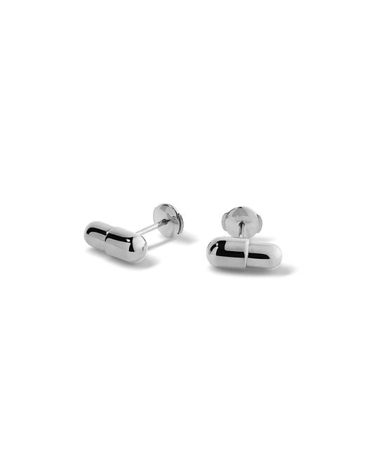 Elior White Pill 18K Earrings