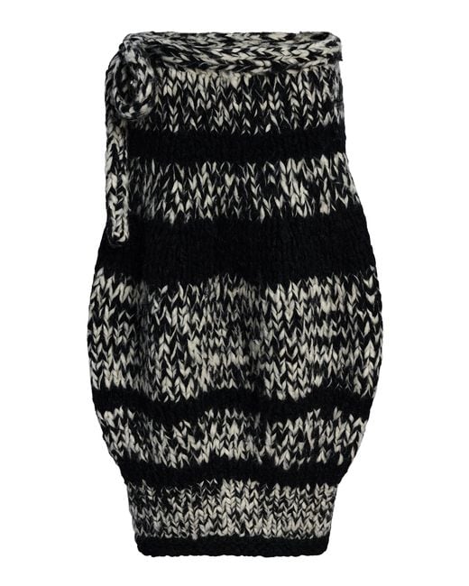 Khaite Black Deena Felted Cashmere Maxi Skirt