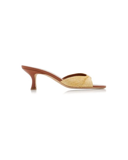 Staud Natural Brigitte Raffia Mules