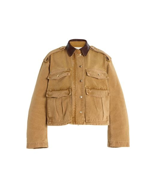 RÙADH Natural The Henderson Oversized Washed-Canvas Jacket