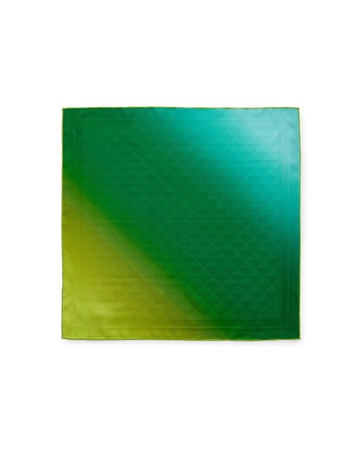 Prada Green Printed Silk Twill Scarf