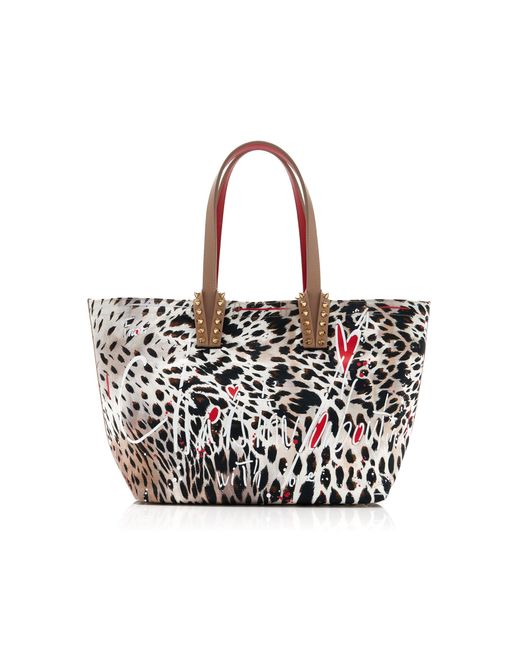 Christian Louboutin Black Cabata Printed Canvas Tote Bag