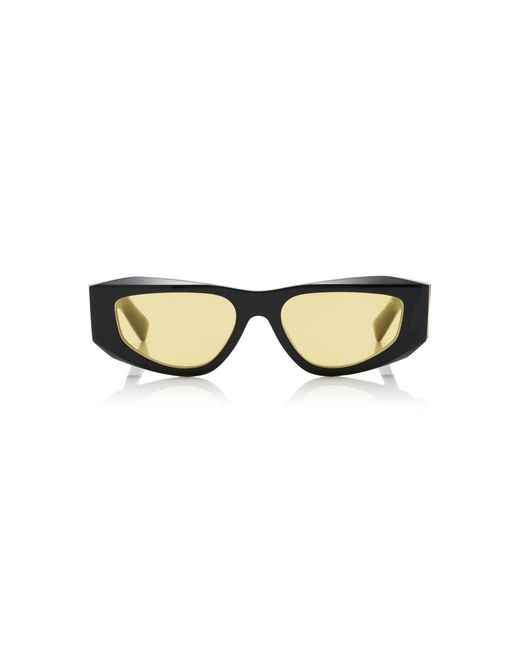 Prada Yellow Square-Frame Acetate Sunglasses