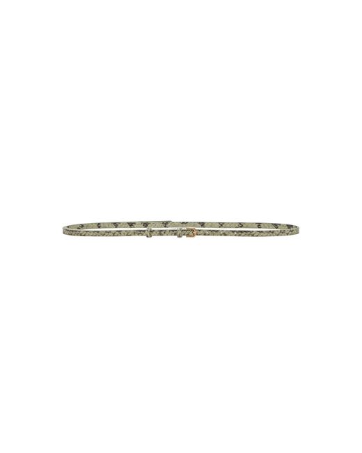 Dries Van Noten Blue Snakeskin-Effect Leather Belt