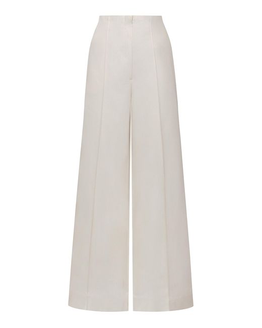ANDRES OTALORA White Camino De Luz Cotton-Blend Pants