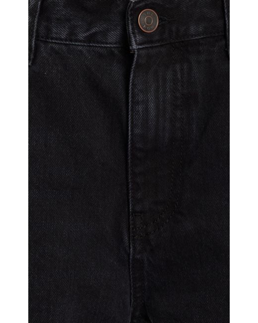 The Row Black Land Rigid Low-rise Straight-leg Jeans