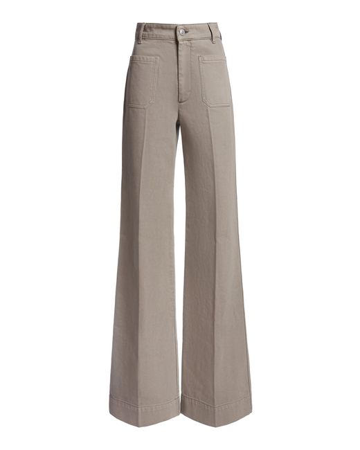 Victoria Beckham Gray Alina High-Rise Straight-Leg Jeans